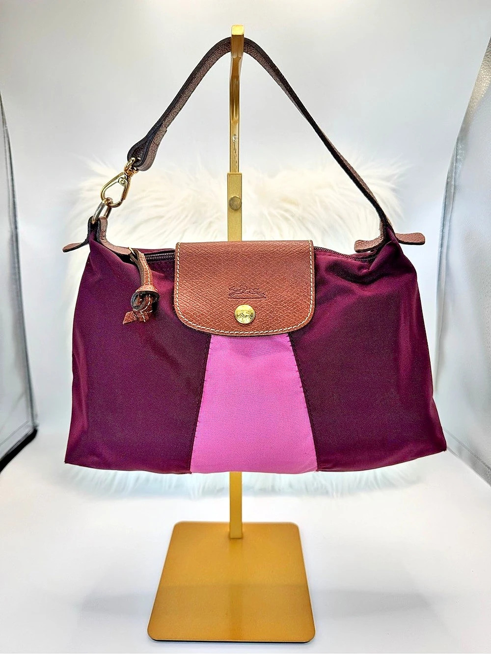 Longchamp Le Pliage small Color Block Shoulder Bag